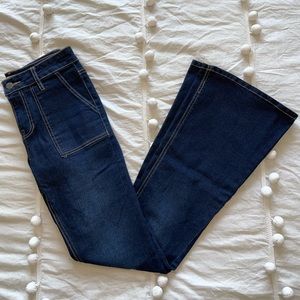 Dark denim flares!